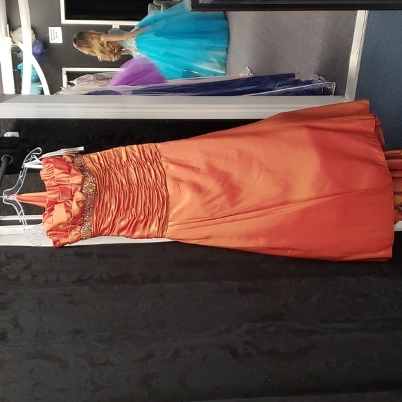 Tony Bowls Taffeta Fit & Flare Dress with Ruffle 111726 - Picture 4 of 7